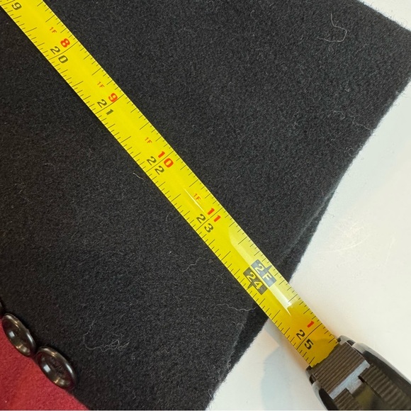 London Fog Men’s Long Wool Coat Black Double Breasted - Picture 12 of 17